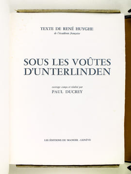 Sous les Voûtes d'Unterlinden. Collectif ; HUYGHE, René ; DUCREY, Paul