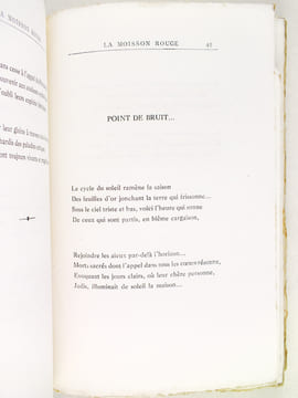 La Moisson Rouge. Sonnets de la Grande Guerre.. TAFT, Bernard