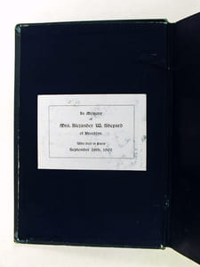 In Excelsis. Hymns with tunes for Christian worship. [ American Church, 21 rue de Berry, Paris - "In Memory of Mrs Alexander W. Shepard of Brooklyn, who died in Paris September 28th 1902" ] [ Avec : ] Responsive service