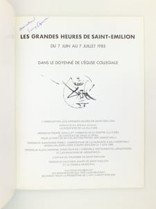 Salvador Dali dans le doyenné de l'église collégiale, du 7 juin au 7 juillet 1985 - Les grandes heures de Saint-Émilion 1985