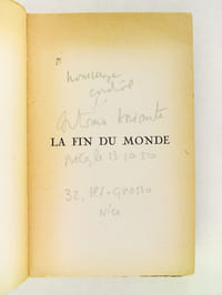La Fin du Monde [ Edition originale - Livre dédicacé par l'auteur ]