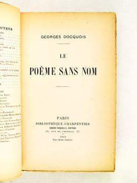 Le Poème sans Nom [ Livre dédicacé par l'auteur ]. DOCQUOIS, Georges