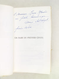 Un Mari de premier choix. [ Edition originale - Livre dédicacé par l'auteur ]