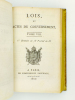 Lois et Actes du Gouvernement ( lot de 2 tomes en 1 vol ) : Tome VII Avril 1793 à Vendemiaire An II  ; Tome VIII 1er Brumaire au 18 Prairial An II ( ...