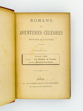Romans et aventures célèbres , édition illustrée ( 20 vol., complet ). J. Fiévée ; X. de Maistre ; Benjamin Constant ; Douglas Jerrold ; Capitaine ...