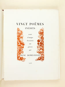 Images et Poèmes : Vingt poèmes inédits ornés d'images dessinées sur pierre par René Demeurisse [ Edition originale ]