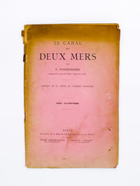 Le Canal des deux mers ( extrait de la revue de l'Afrique Française )
