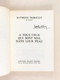 A tous ceux qui sont mal dans leur peau [ Livre dédicacé par l'auteur ]
