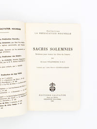 Sacris Solemniis , Sermons pour toutes les fêtes de l'année