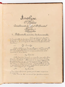 Cours d'Analyse. Ecole Polytechnique. 2e Division 1912-1913 [ Edition originale ] 