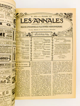 Les Annales politiques et littéraires , Revue Universelle paraissant le Dimanche - 1919 Année complète, 1er et 2e Semestres ( du N° 1854 du 5 janvier ...