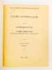 Cours d'Hydrologie ( 1955-1956 ) : Livre premier, Données générales sur l'hydrologie ; Livre deuxième, Grands domaines d'application . KOCH, Pierre ; ...