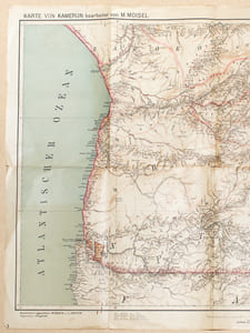 Karte von Kamerun, bearbeitet von M. Moisel H 1 , 2 : Kribi [ Echelle 1 / 300.000 ] [ Carte du Cameroun, sous la colonisation allemande ]