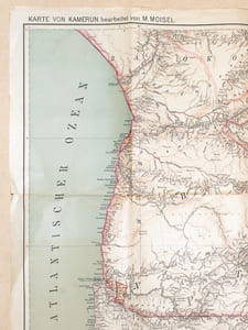 Karte von Kamerun, bearbeitet von M. Moisel H 1 , 2 : Kribi [ Echelle 1 / 300.000 ] [ Carte du Cameroun, sous la colonisation allemande ]