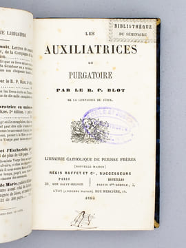 Les auxiliatrices du Purgatoire. BLOT, R.P. (S.J.)