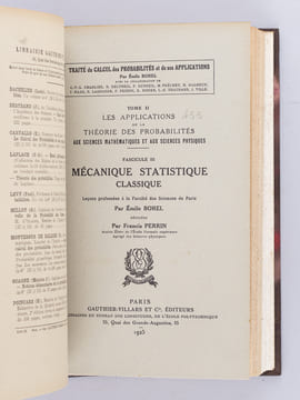 Traité du Calcul des Probabilités et de ses Applications (Tome I : Fascicules I, II et III sur 4 ; Tome II : Complet ; Tome III : Complet ; Tome IV : ...