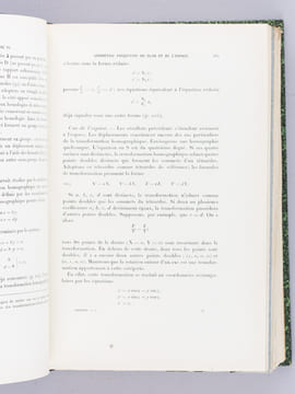 Leçons d'Algèbre et de Géométrie (3 Tomes en 1 volume - Complet) Tome I : Algèbre linéaire. Homographie. Equations tangentielles ; Tome II : Coniques ...