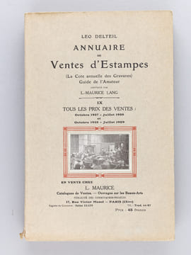 Annuaire des Ventes d'Estampes. Guide de l'Amateur. La Cote annuelle des Gravures [ 9 Premières Années, d'octobre 1911 à Juillet 1929 : COMPLET ] ...