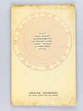 Très Beaux Livres Modernes, Importantes reliures Mosaïquées composant la Bibliothèque de M. Paul Bonet, Relieur. Vente à Paris, Hôtel Drouot, Jeudi 23 ...