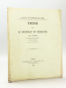 De l'Impaludisme chronique. Thèse pour le Doctorat en médecine présentée et soutenue le lundi 2 août 1869 [ Edition originale - Livre dédicacé par ...