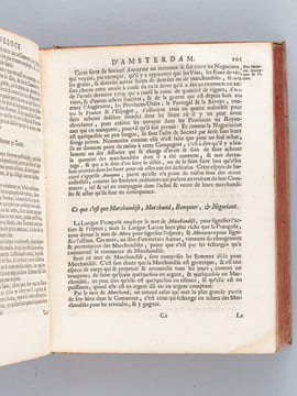 Le Négoce d'Amsterdam, ou Traité de sa Banque, de ses Changes, des Compagnies Orientales & Occidentales, des Marchandises qu'on tire de cette Ville, & ...