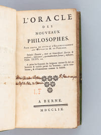 L'Oracle des Nouveaux Philosophes pour servir de Suite et d'Eclaircissement aux Oeuvres de M. de Voltaire [ Edition originale ]