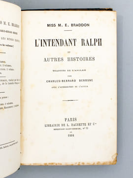 L'Intendant Ralph et autres histoires. BRADDON, Miss E. ; Derosne, Charles-Bernard (trad.)
