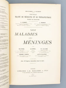 Maladies des méninges ( Nouveau Traité de Médecine et de Thérapeutique , Brouardel et Gilbert, XXXV )