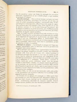Maladies des méninges ( Nouveau Traité de Médecine et de Thérapeutique , Brouardel et Gilbert, XXXV ). HUTINEL ; KLIPPEL ; CLAUDE, H. ; VOISIN, Roger ...