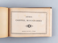 Armes, Chiffres et Monogrammes [ Collection Personnelle de plus de 370 Monogrammes, Armes ou Chiffres originaux ]
