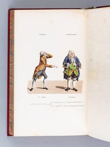 Les Souvenirs et les Regrets du Vieil Auteur Dramatique ou Lettres d'un Oncle à son Neveu sur l'Ancien Théâtre Français Depuis Bellecour [ etc. ] Ouvrage orné de gravures coloriées, représentant en pied, d'après les miniatures originales, faite d'après nature, de Foëch de Basle, de Whirsker, ces différents acteurs dans les rôles où ils ont excellé