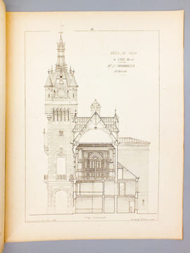 Monographies de Bâtiments Modernes - Hôtel-de-Ville de Loos (Nord), Mr. L. Cordonnier Architecte. DUCHER (édit.) ; RAGUENET, A. (dir.) ; CORDONNIER, ...