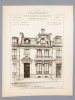 Monographies de Bâtiments Modernes -  Hôtel à Asnières (Seine), rue de Paris N° 27 , Mr. A. Bocage Architecte à Paris ; Hôtel à Asnières (Seine), rue ...