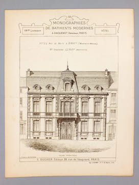 Monographies de Bâtiments Modernes - Hôtel rue de Metz à Nancy (Meutrhe-et-Moselle), Mr. Ferdinand Genay Architecte.. DUCHER (édit.) ; RAGUENET, A. ...
