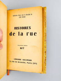 Histoires de la rue ( NRF, Collection d'Aras n° 37 : propos, anecdotes et variétés recueillis par Léon Treich )