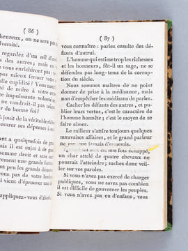 Morale des Sages de tous les Pays et de Tous les Siècles, ou Collection Epurée des Moralistes Anciens et Modernes [ Edition originale ]. CHEMIN, J. B. ...