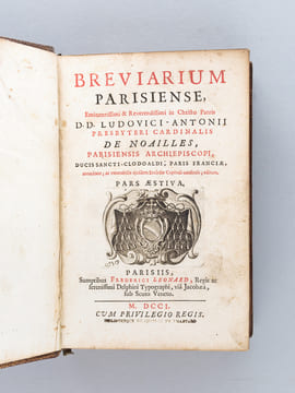 Breviarium Parisiense, Eminentissimi & Reverendissimi in Christo Patris D.D. Ludovici-Antonii Presbyteri Cardinalis De Noailles, Parisiensis ...