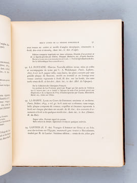 2 Recueils de Catalogues ou Parties de Catalogues de Beaux Livres ou Editions originales de la Période Romantique [ Contient : ] Volume I : ...