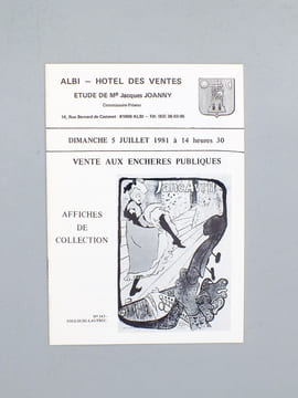 (Lot de 27 catalogues de ventes aux enchères d'affiches, de 1978 à 1991) Affiches de la Belle Époque (Drouot Rive Gauche, 17 mai 1978) ; Le chat noir ...