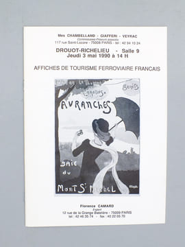 (Lot de 27 catalogues de ventes aux enchères d'affiches, de 1978 à 1991) Affiches de la Belle Époque (Drouot Rive Gauche, 17 mai 1978) ; Le chat noir ...