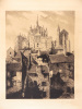 Belle eau-forte du Mont Saint-Michel format [ On joint ] Rue du Mont-Saint-Michel. Anonyme ; [VOISIN, Henri Louis ]