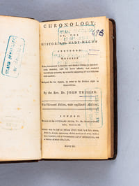 Chronology ; Or the Historian Vade-Mecum abridged [ Full set ]