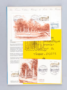Brochure de l'Exposition philatélique Premier Jour du Timbre Poste de Jarnac, 8 et 9 Octobre 1983 [ Avec : ] Document philatélique officiel timbre Jarnac [Avec :] Carte et enveloppe premier jour [ On joint : ] Histoire de Jarnac. Ecole Ferdinand Buisson CM2 1985
