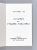 Dédicace de l'Eglise abbatiale 2 octobre 1989 Abbaye Sainte-Madeleine du Barroux. Collectif