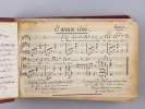 Recueil manuscrit de partitions musicales [ Plus de 130 morceaux chantés ] Chanson arabe (Godard) ; O Gué Landériloulette ; Coupe du Roi de Thulé ...