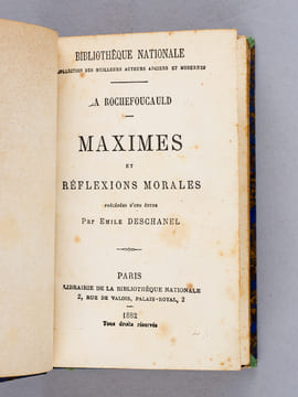 Maximes et Réflexions Morales [ Avec : ] Oeuvres choisies de Vauvenargues. LA ROCHEFOUCAULD ; VAUVENARGUES