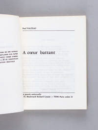 A coeur battant [ Livre dédicacé par l'auteur ]