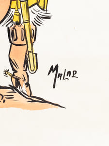 [ Le chat botté ] Aquarelle originale signée Malap