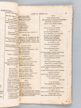 La Esmeralda. Libretto [ Edition originale ] La Esmeralda. Opéra en Quatre Actes. Musique de Mademoiselle Louise Bertin, Paroles de Victor Hugo, ...