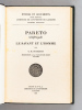 Pareto (1848-1923) Le Savant et l'Homme . BOUSQUET, Georges-H.